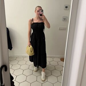 Black midi dress